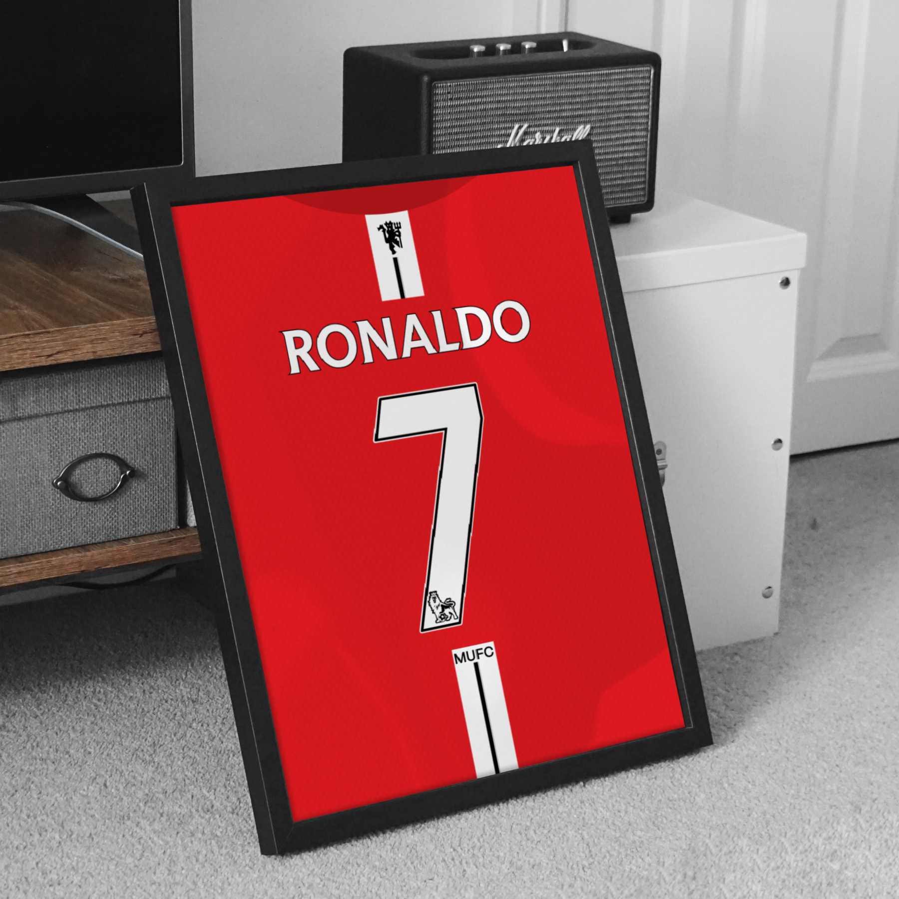 Cadre maillot Cristiano Ronaldo - Manchester 2008