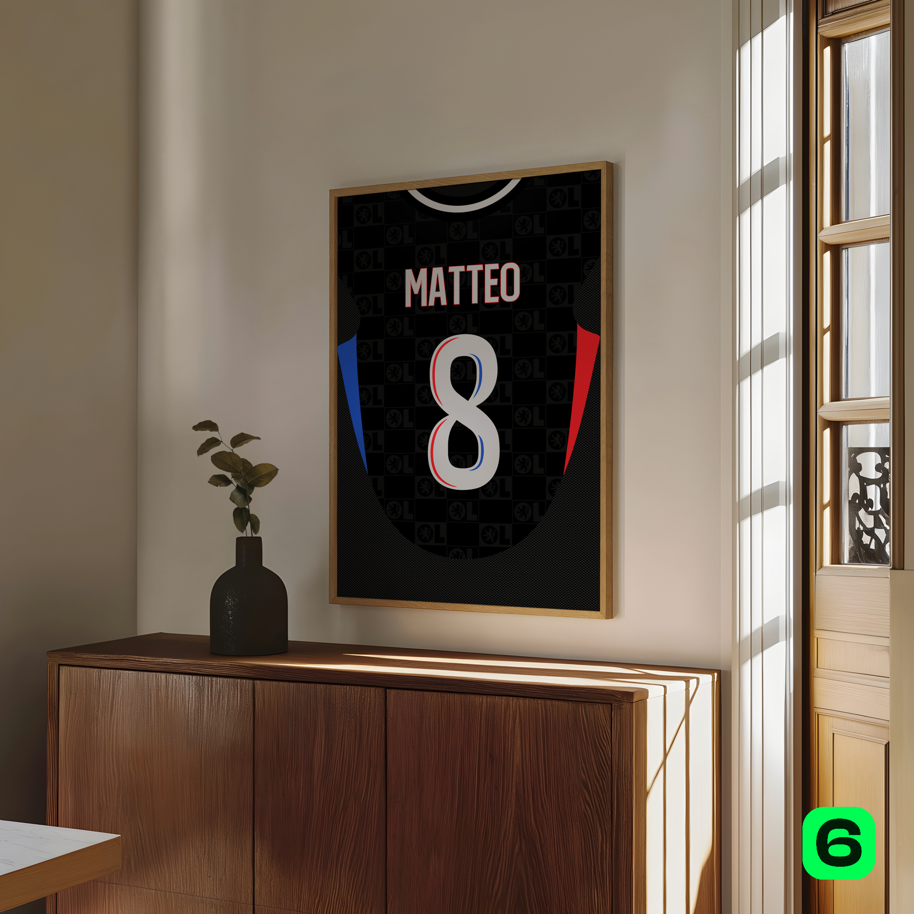 Cadre maillot Lyon Extérieur 2024/25