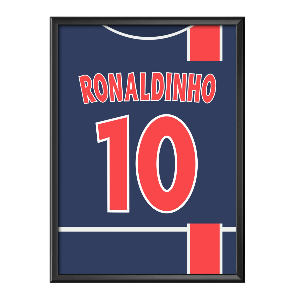 Cadre maillot Ronaldinho Paris - Saison 2002/2003