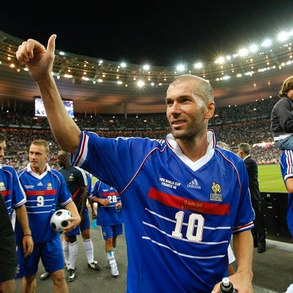 Cadre maillot Zinedine Zidane - Équipe de France 1998