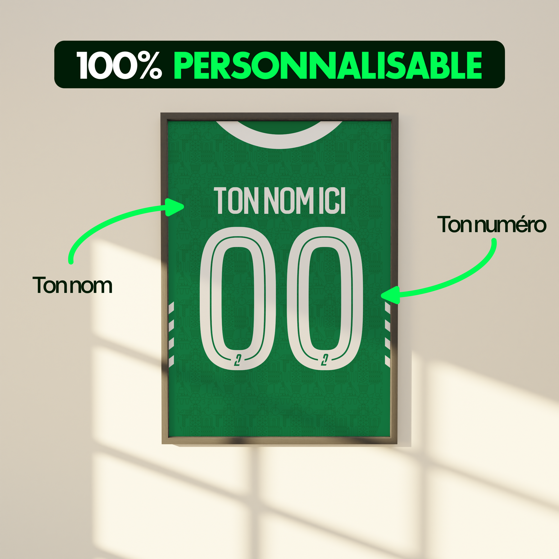 Cadre maillot Saint-Étienne 2025/2026