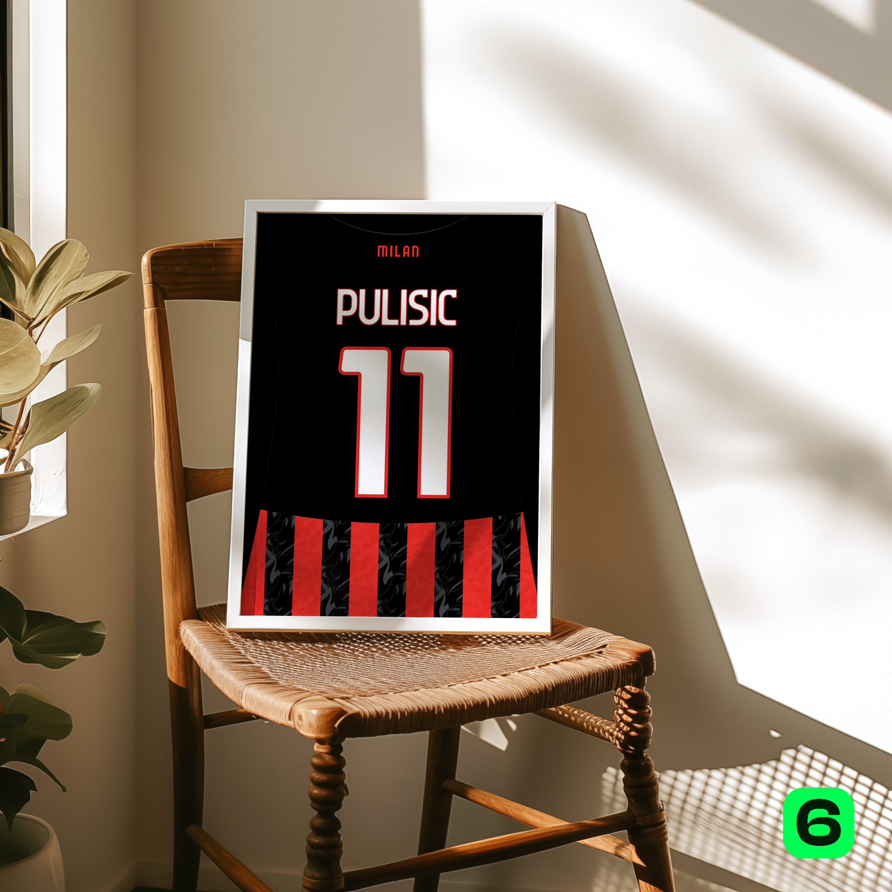 Cadre maillot AC Milan 2025/2026