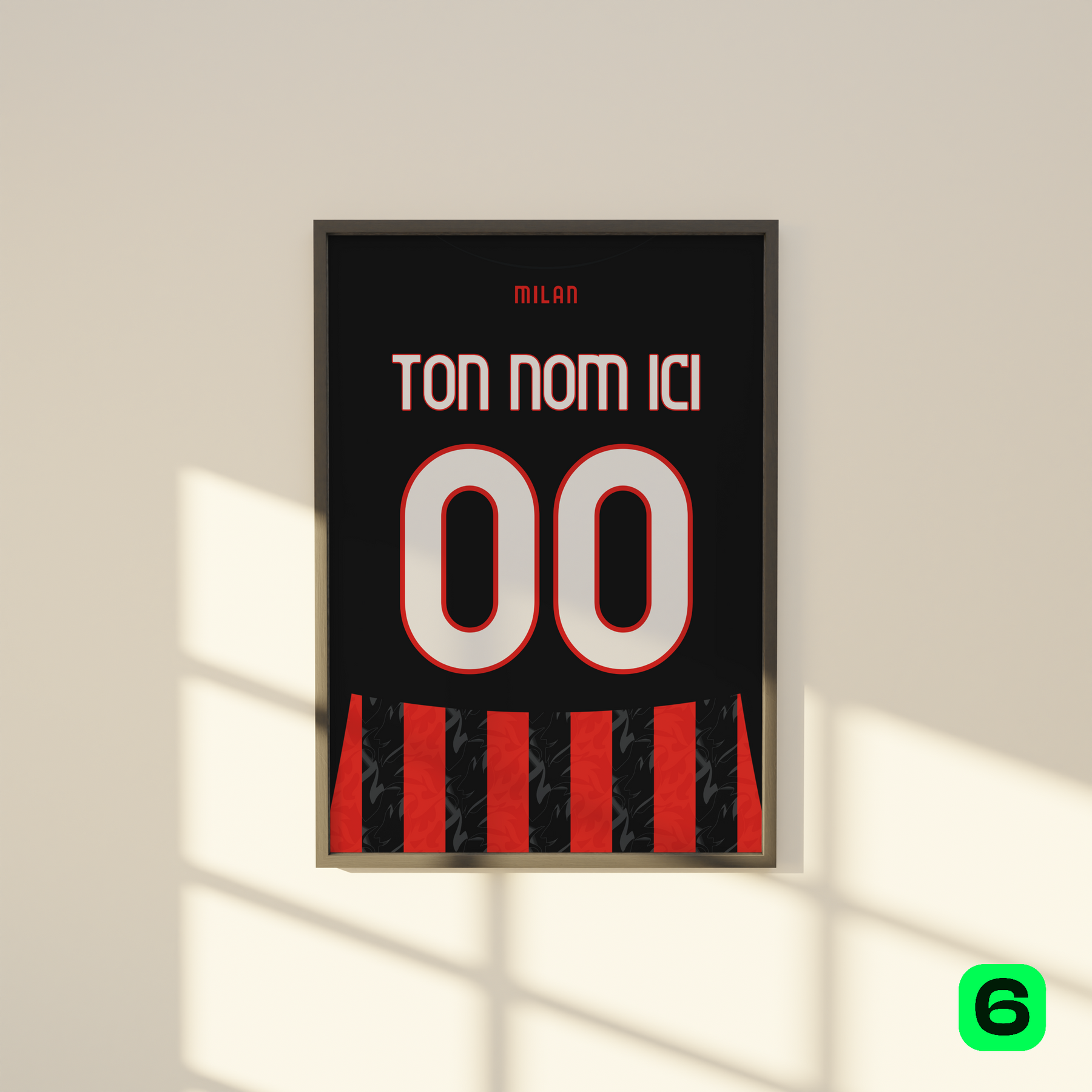 Cadre maillot AC Milan 2025/2026