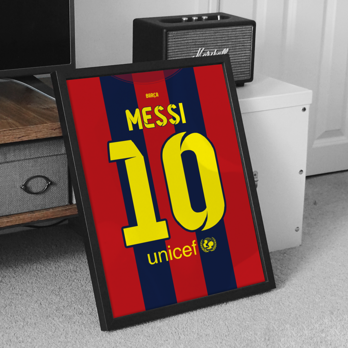 Poster maillot Lionel Messi FC Barcelone 2014/15