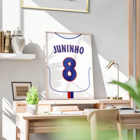 Poster maillot Juninho - Olympique Lyonnais saison 2003/2004