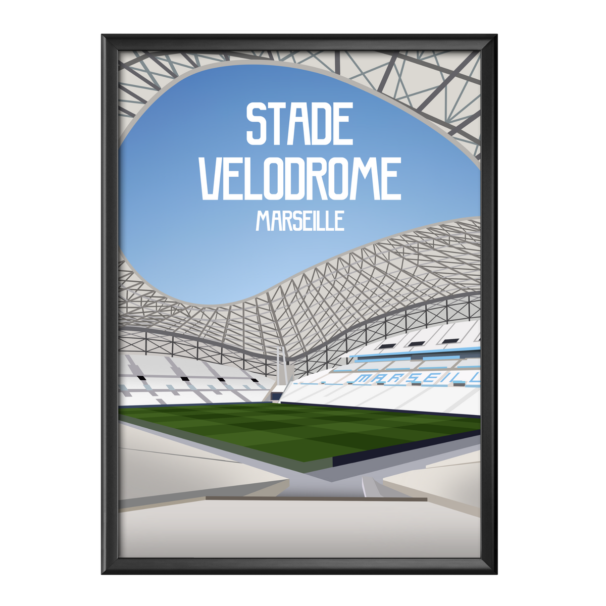 Poster Stade Vélodrome - Marseille