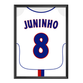 Poster maillot Juninho - Olympique Lyonnais saison 2003/2004