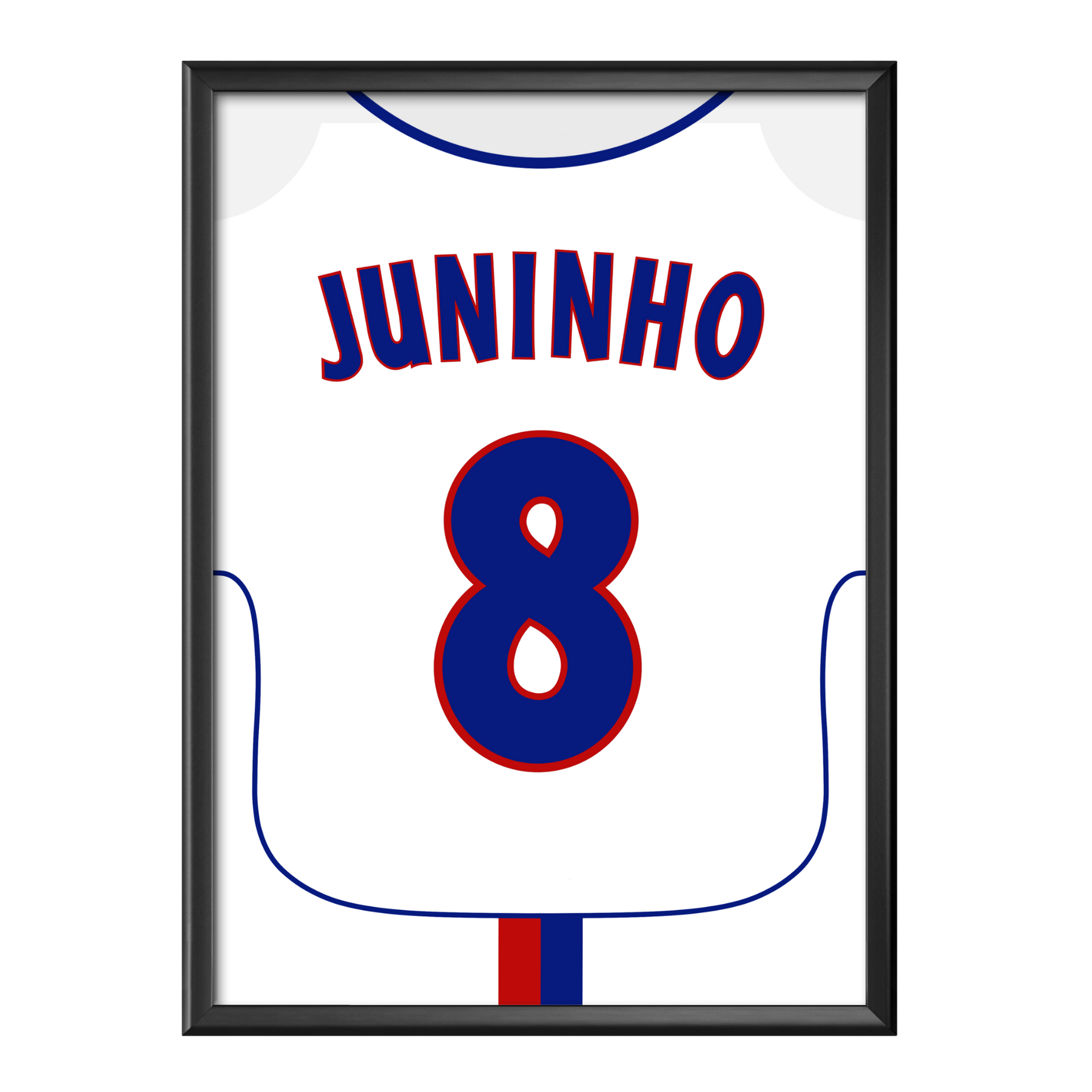 Poster maillot Juninho - Olympique Lyonnais saison 2003/2004