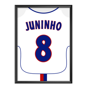 Poster maillot Juninho - Olympique Lyonnais saison 2003/2004