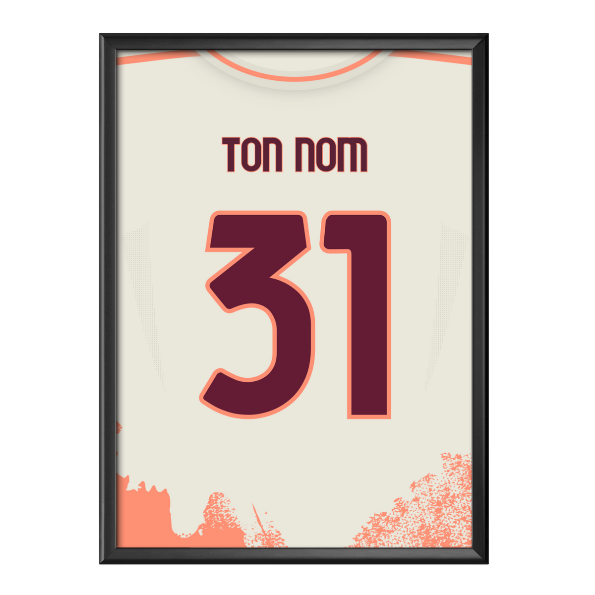 Poster maillot AS Roma Extérieur 2024/25