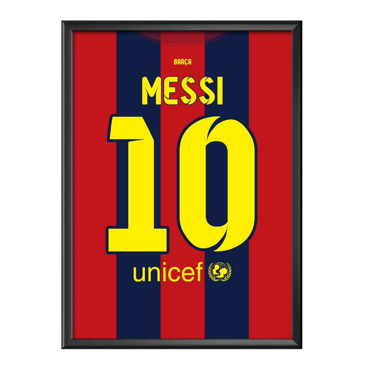 Poster maillot Lionel Messi FC Barcelone 2014/15