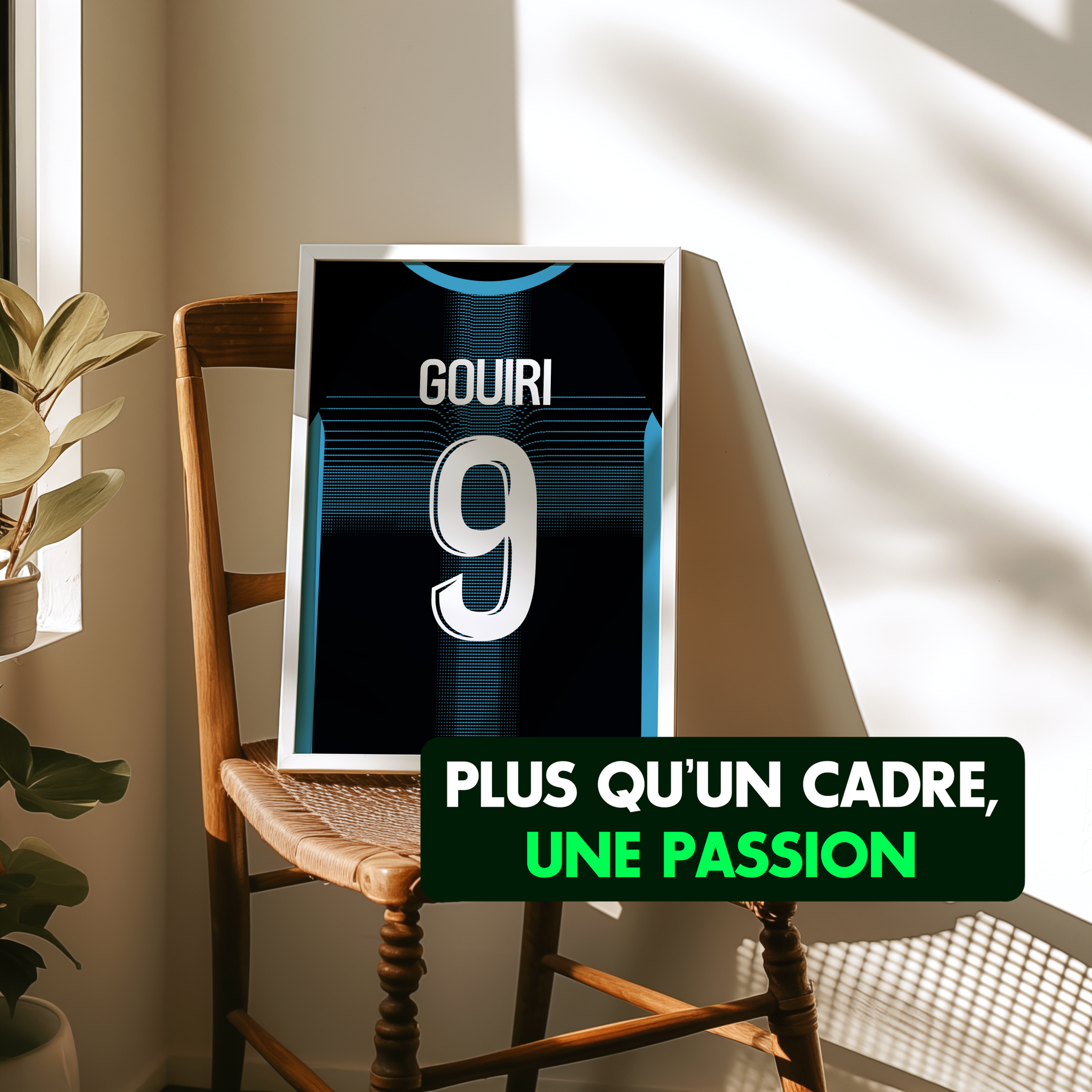 Cadre maillot Marseille Extérieur 2025/2026