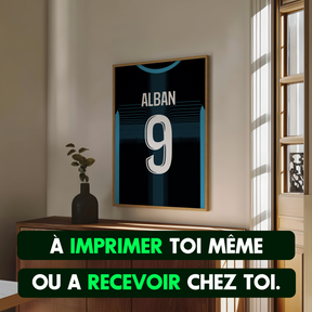 Cadre maillot Marseille Extérieur 2025/2026