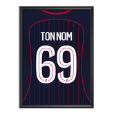 Cadre maillot Lyon Extérieur 2025/2026