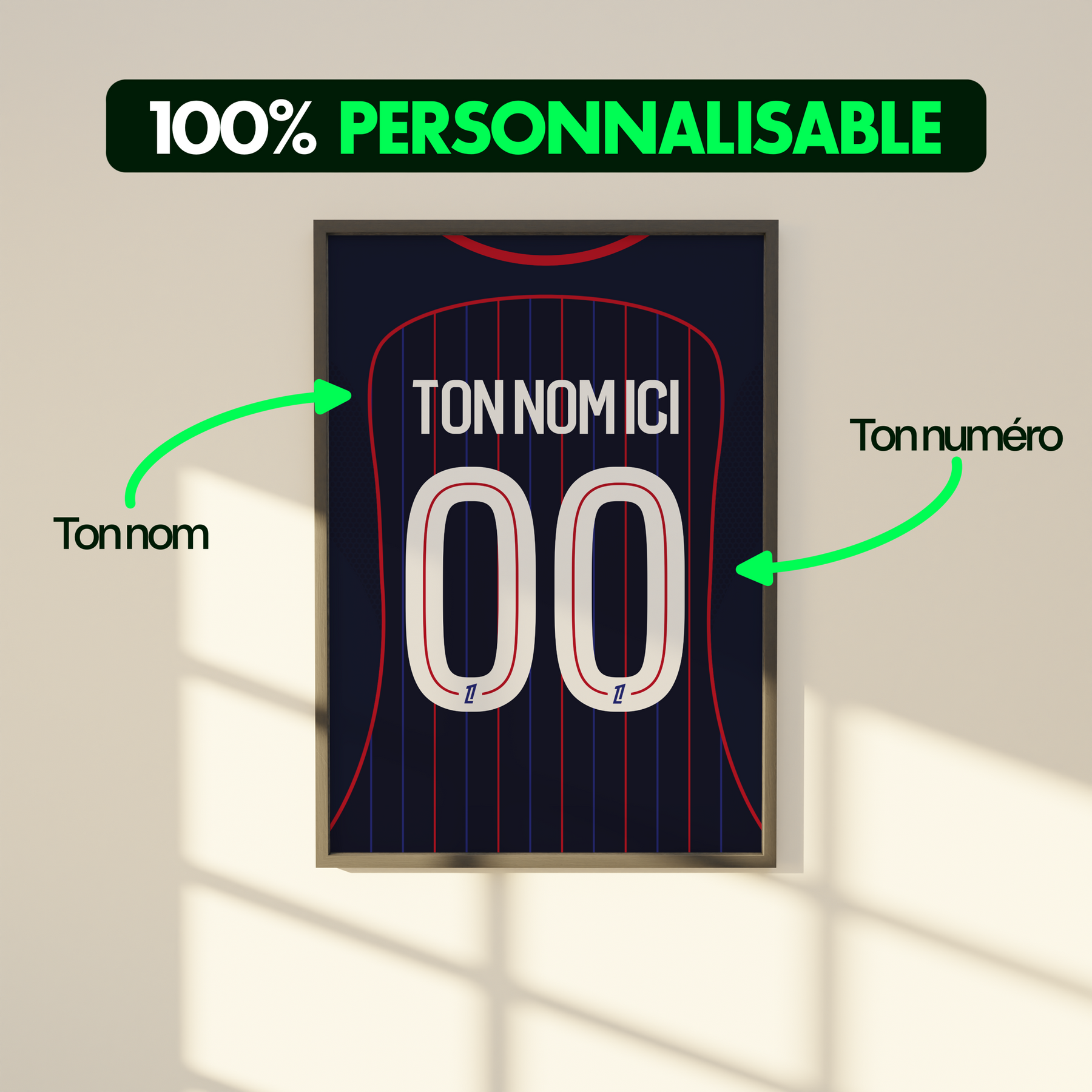 Cadre maillot Lyon Extérieur 2025/2026