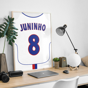 Poster maillot Juninho - Olympique Lyonnais saison 2003/2004